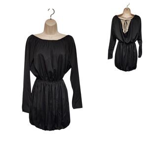 Converse Black Long Sleeve Balloon Skirt Mini Dress – Size M